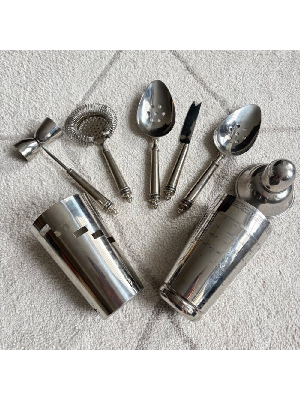 Luxury Stainless Steel Cocktail Barware Set Barcart Decor Bar Tools